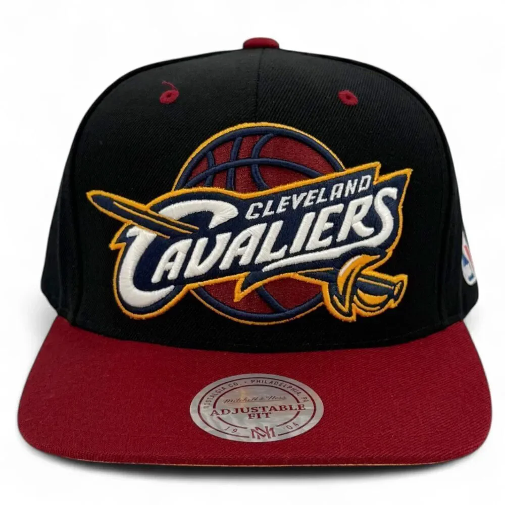 NEW Mitchell & Ness Cleveland Cavaliers NBA 2015 Snapback Hat Black/Crimson